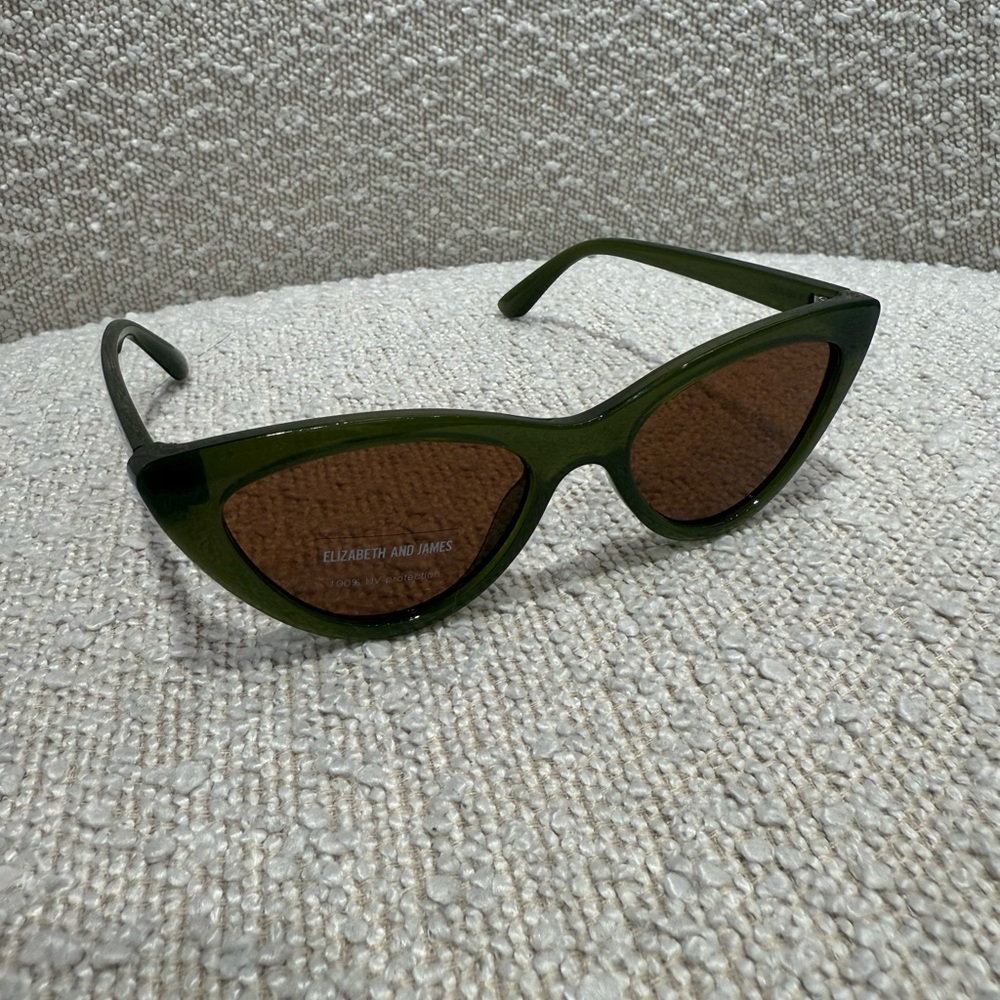 Elizabeth and James Green Cat-Eye Sunglasses